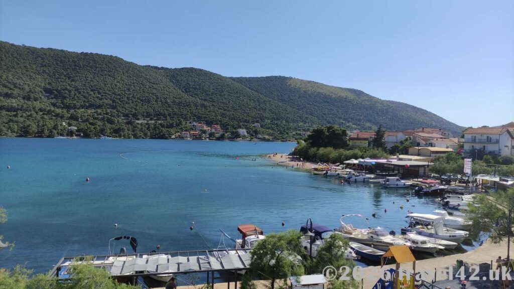 Marina and promenade in Grebastica