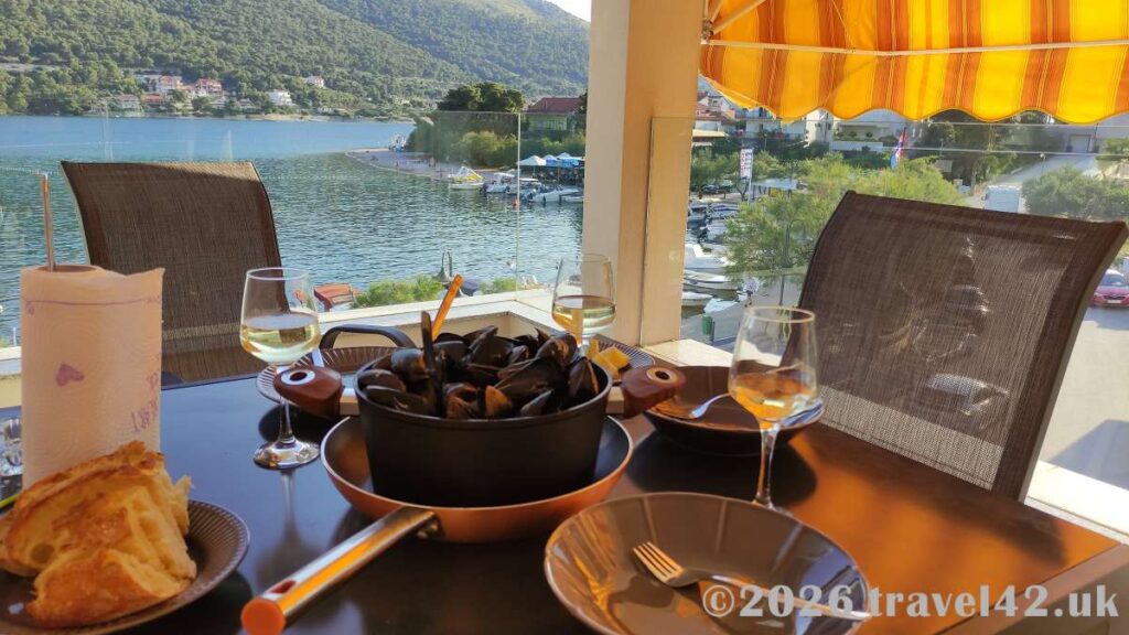 View from hotel in Grebastica