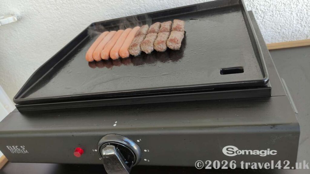 Breakfast grill in Sevid villa