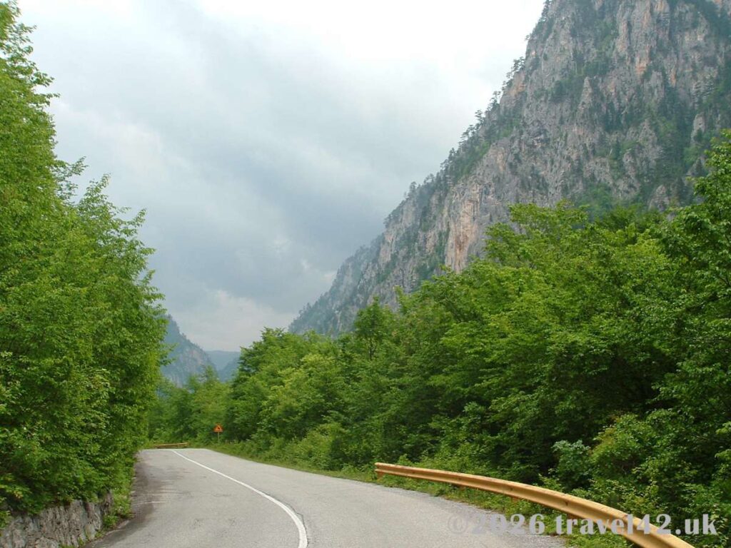 Road near Tara River Canyon in Montenegro