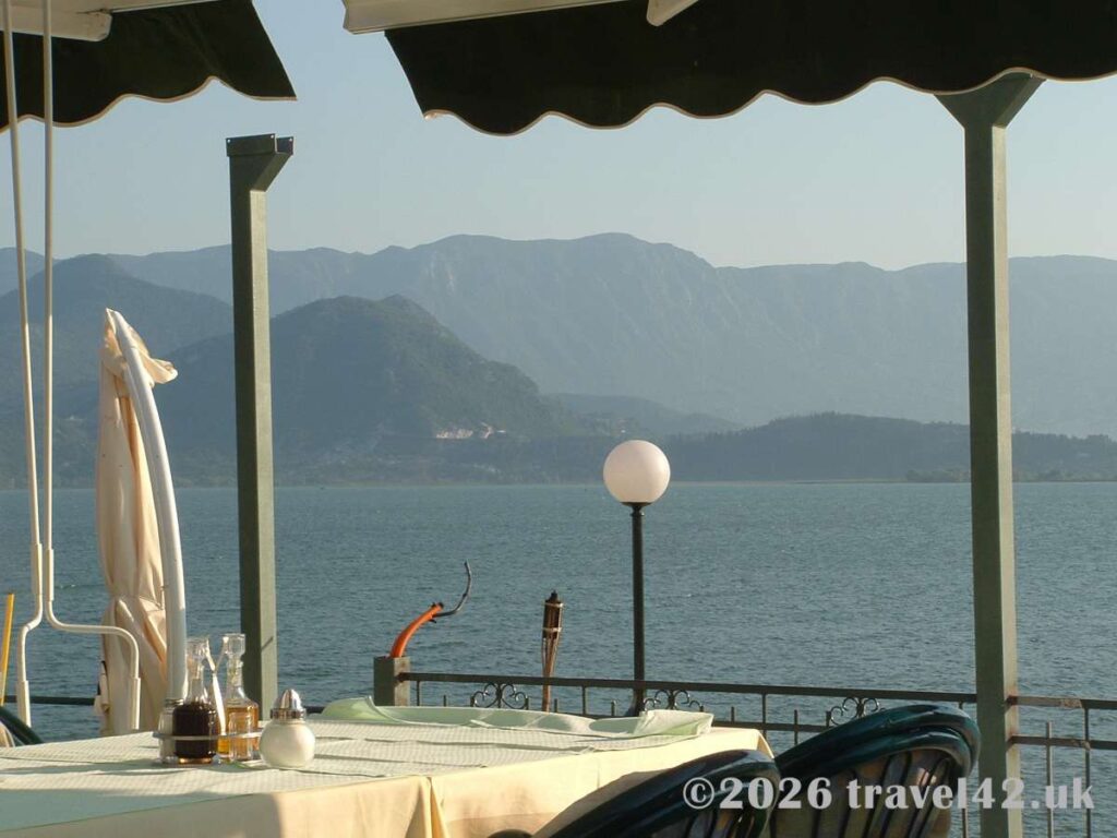 Retaurant terrace overlooking Lake Skadar