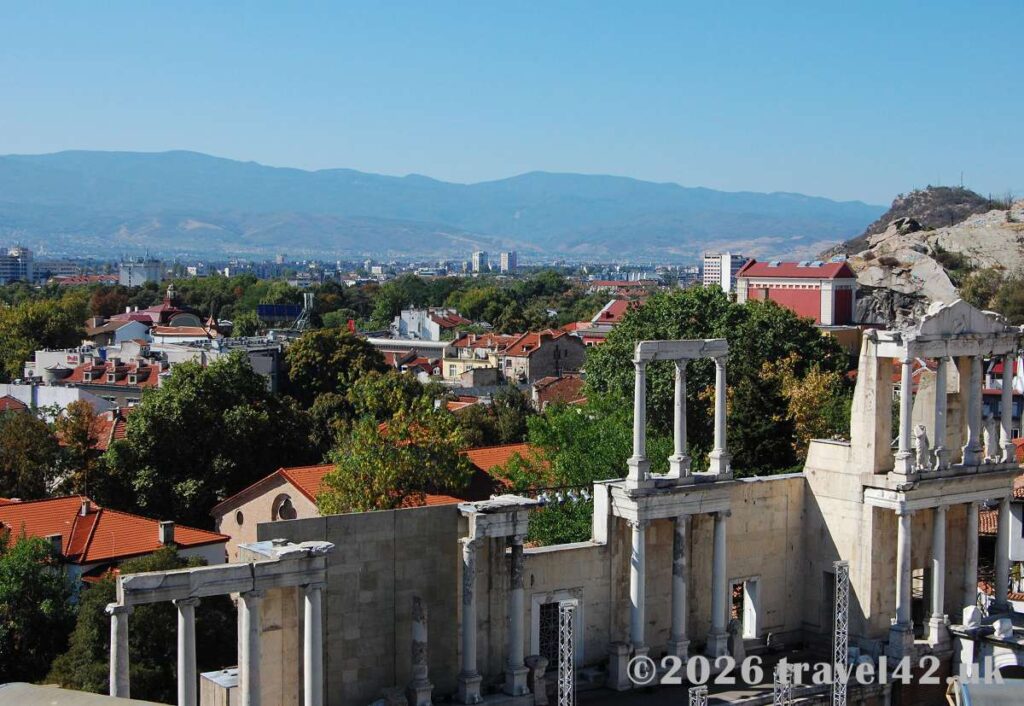 View from Ancient Roman Theatre in Plovdiv