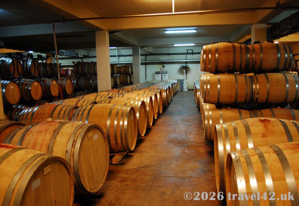Wine cellar in Zagreus Winery