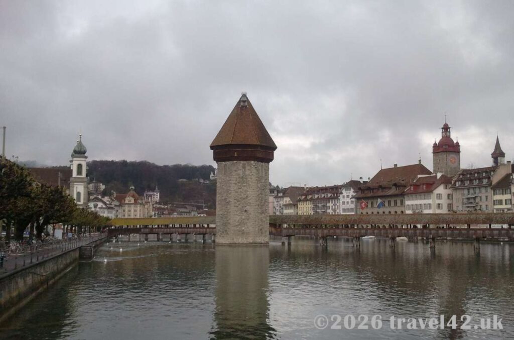 Chapel Bridge and Water Tower in Lucerne