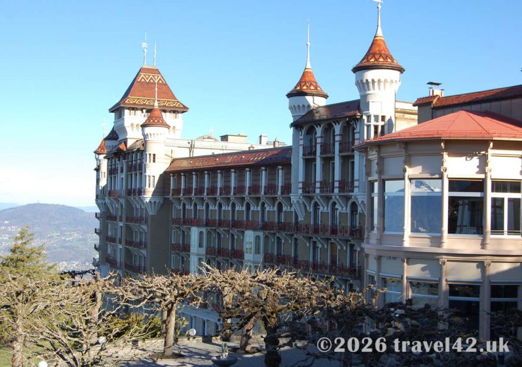 The magnificent Caux Palace above Montreux