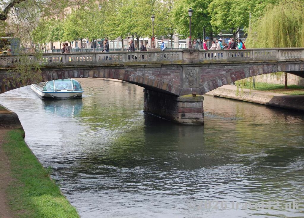 Pont Saint-Martin crossing the River Ill in Strasbourg