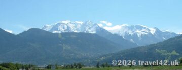 Mont Blanc above the foothills of the French Alps