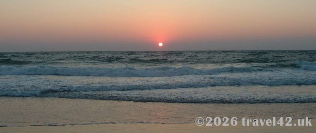 Warm August evening by the Atlantic Ocean