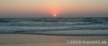 Warm August evening by the Atlantic Ocean