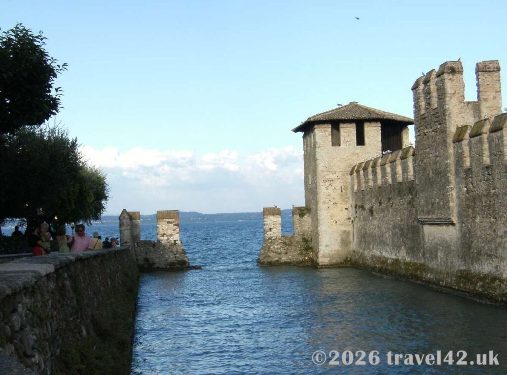 The medieval harbour of Scaligero Castle in Sirmione