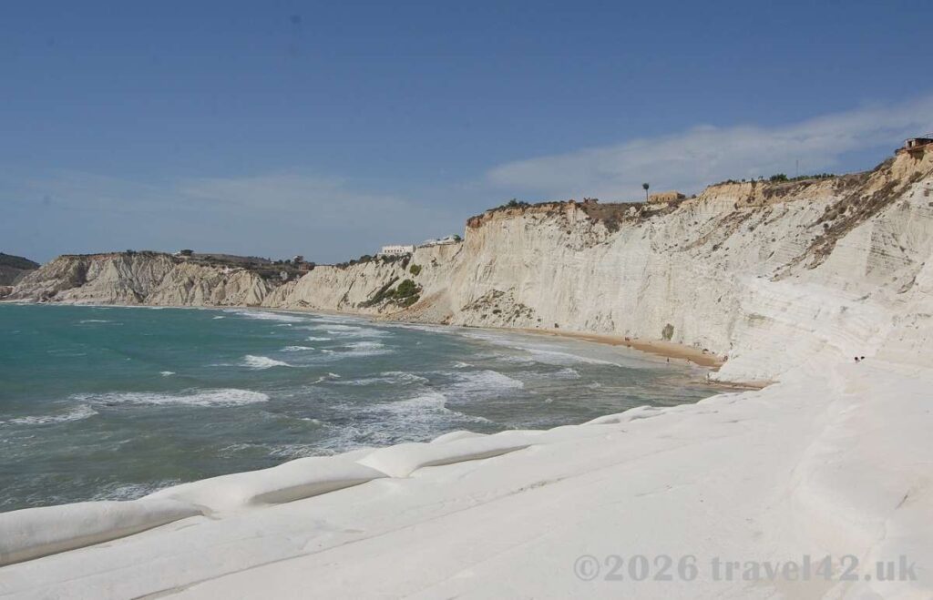 The dazzling white cliffs of Scala dei Turchi near Agrigento in Sicily