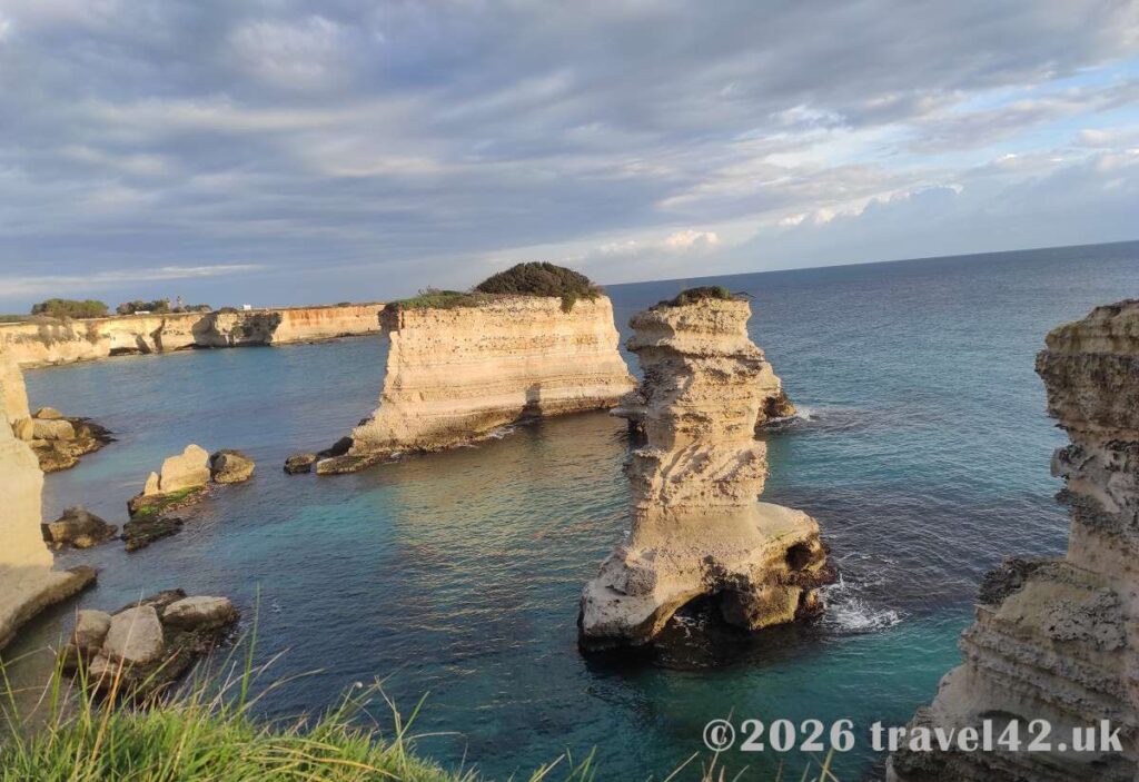 The dramatic sea stacks of Torre Sant’Andrea
