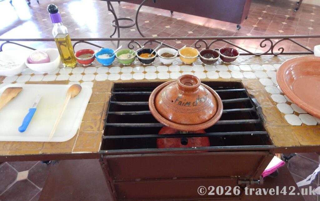 Faim d'Épices cooking class setting