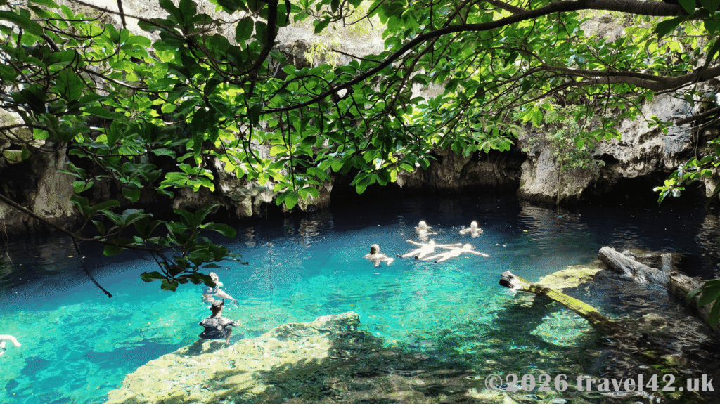 Swimming in Maalum Cave