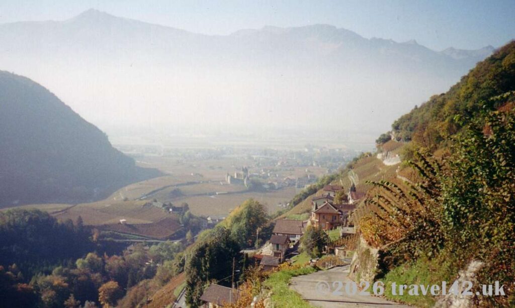 Looking down from Leysin towards Aigle