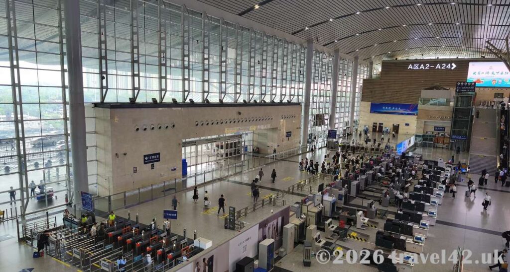 High-speed train station in China